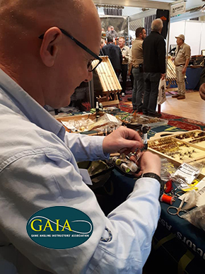 GAIA Fly Dresser tying at The Irish Fly Fair 2018