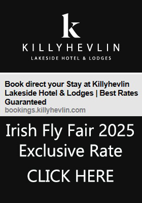 Irish Fly Fair 2025 Exclusive Rate Overnight StayValid 24th - 26th October 2025 only subject to availability  Full Cooked Breakfast Use of Killyhevlin Health Club including Indoor Swimming Pool, Jacuzzi, Sauna, Steam Room, Outdoor Lakeview Hot Tub and Gym