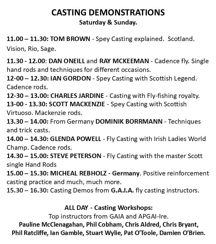 Casting Demonstrations at The Irish Fly Fair 2024