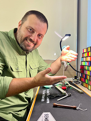 Nejc Travner Fly Dresser tying at The Irish Fly Fair 2025