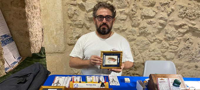 Piero Sistino Italian Fly Dresser at The Irish Fly Fair 2025