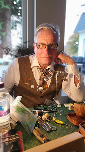 Anders Stahl Sweden Fly dresser at the Irish Fly Fair 2023