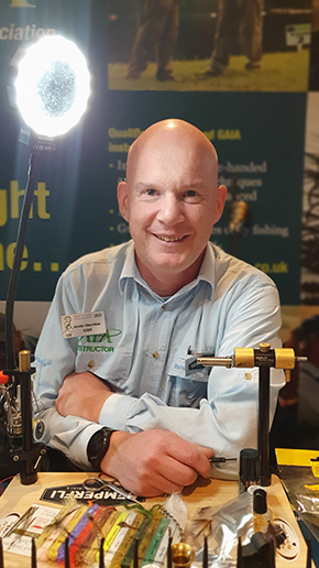 Kevin Sheridan GAIA Fly Dresser at The Irish Fly Fair 2023