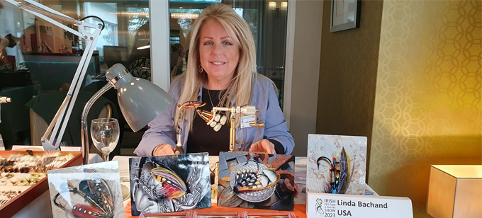 Irish Fly Fair 2023 - Fly Dresser Linda Bachand USA