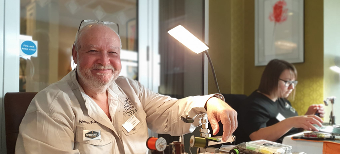 Fly Dresser Melvyn Wood England at The Irish Fly Fair 2023
