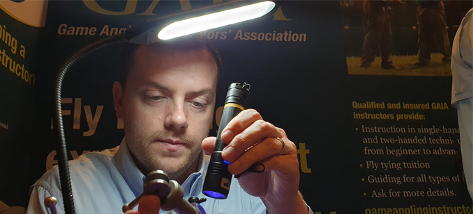 Stephen Brennan GAIA Fly Dresser at The Irish Fly Fair 2023